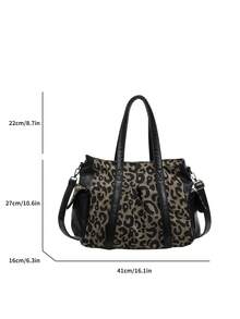 Elegant Women's Large Capacity Soft Leather Tote Bag, Versatile For Commuting - Black - View 6