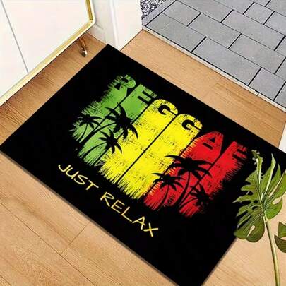 1pc Kitchen Floor Mat, Polyester Drainage Mat, Suitable For Kitchen, Living Room, Entrance, Balcony, Home Decor, Stain Resistant, Coffee Shop, Bar, Holiday, Party, Bedroom, Bathroom Decor