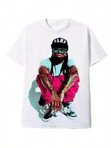 Camiseta Casual de Verano, Camiseta Rosa, Cómoda, Hecha de 220 Gramos de Algodón Puro. - Blanco - Ver 1