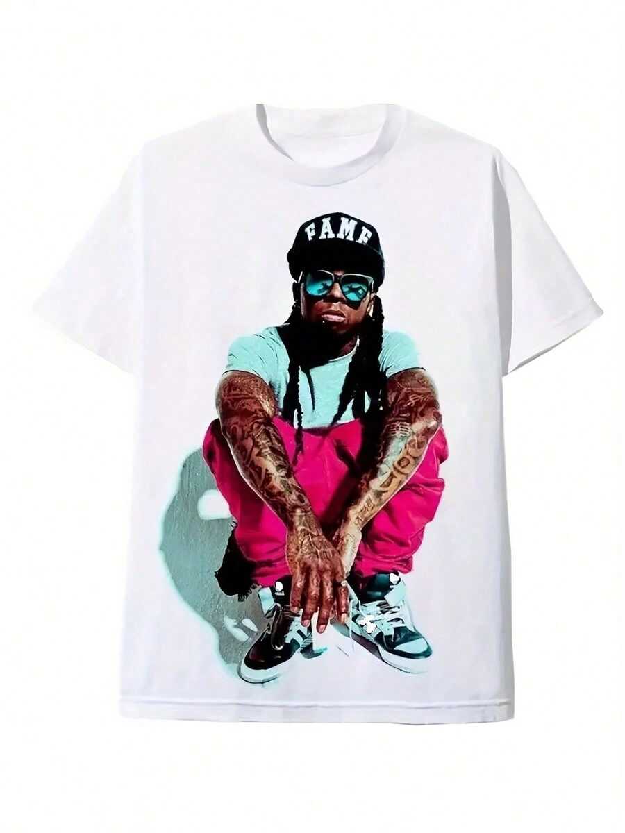 Camiseta Casual de Verano, Camiseta Rosa, Cómoda, Hecha de 220 Gramos de Algodón Puro. - Blanco - Ver 1