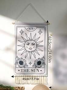 1/2 tấm thảm trang trí kiểu Tarot với họa tiết Mặt Trời và Mặt Trăng, cờ trang trí phong cách Boho có tua rua, tranh treo tường hiện đại kiểu Bắc Âu cho phòng khách, phòng ngủ, ký túc xá, căn hộ, không gian thiền yoga, phông nền chụp ảnh, trưng bày studio, nội thất Gothic, trang trí tiệc lễ hội, quà tặng sáng tạo. - Nhiều màu - Xem 13