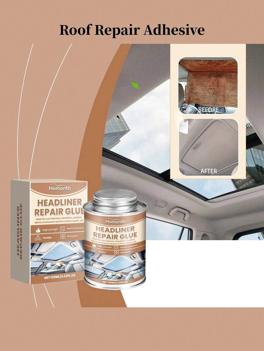 Forro flexible para techo, tela interior, adhesivo para reparación de cuero, reparación de techo de coche
