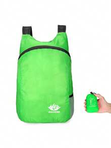 1pc Lightweight Outdoor Foldable Backpack, New Breathable Water-Resistant Portable Travel Sports Folding Bag, Multi-Purpose Hiking Rucksack - Multicolor - View 22