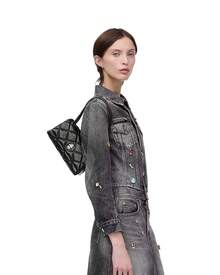 MARC JACOBS - Women The Mini Quilted Leather Dual Shoulder Bag For Mother's Day & Everyday Versatile Use 2S5HSH023H02 - Black - View 2
