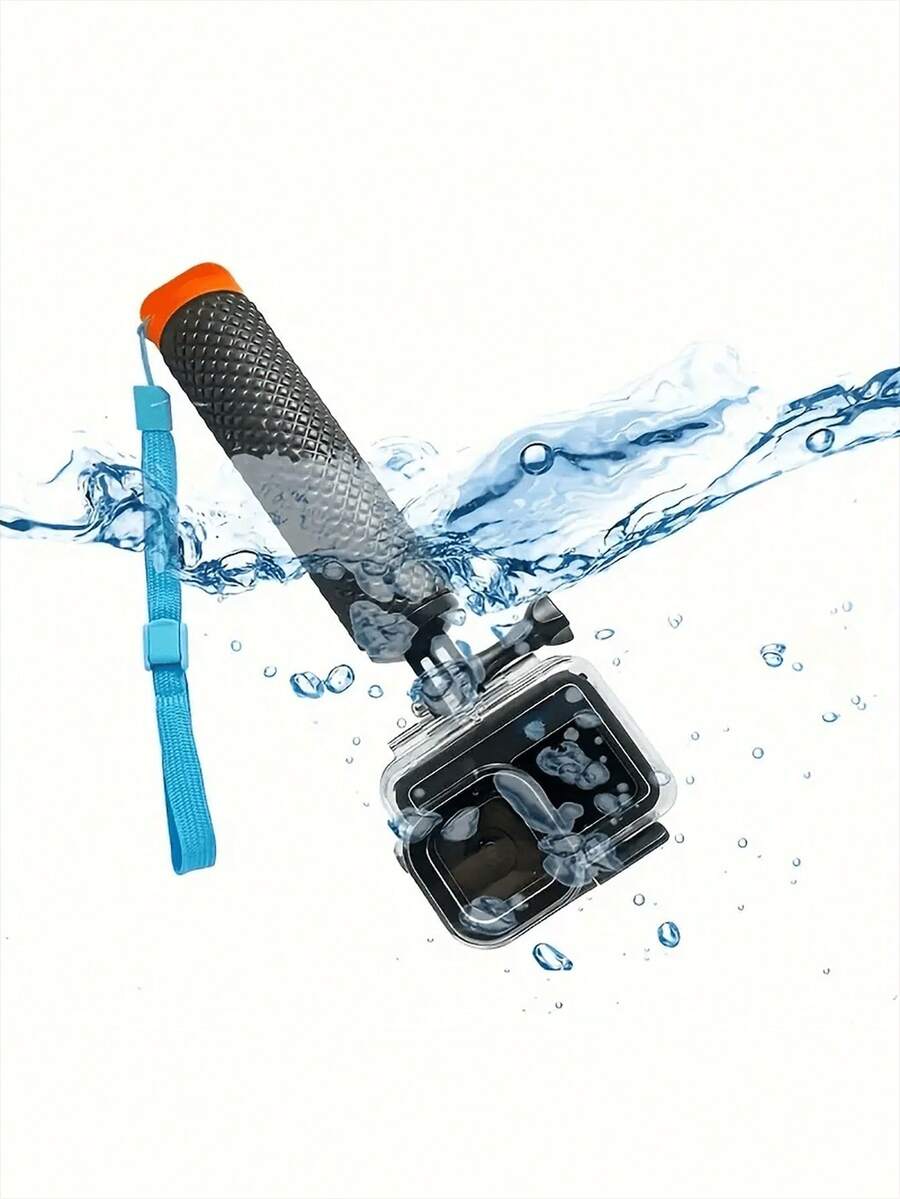Black/Silver Floating Hand Grip Waterproof Monopod Accessories Set Compatible With Hero 13 12 11 10 9 8 7 6 5 4 3+ 2 1 Session, Suitable For Water Sports And Action Cameras - View 1