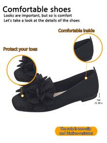 XfxfA Women's Striped/Pointed Toe Flat Shoes, Suitable For Shopping/Casual Daily/Commute/Vacation Wear - Black - View 15