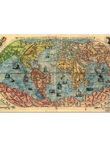 16th Century World Map Jigsaw Puzzle, 2000 Pieces, Toyster - Nhiều màu - Xem 3