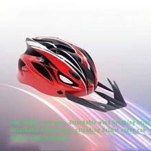 1pc Unisex Bicycle Helmet, Lightweight Breathable Design, Detachable Sun Visor, Adjustable Fit, EPS Padding Liner, Suitable For Outdoor Sports - Multicolor - View 10