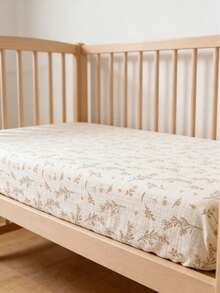 2pcs Baby Crib Bedsheet Set, Neutral Printed & Solid Color, Suitable For Newborn Boys & Girls, Essential For Spring/Summer, Great Gift - Multicolor - View 4