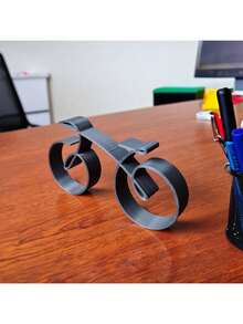 现代抽象自行车雕塑摆件 - 家居装饰摆件，极简艺术，金属工艺品，手工制作，桌面摆件，办公室装饰，独特礼物，抽象艺术品，适合客厅、卧室或书房。 - 彩色 - 查看 9