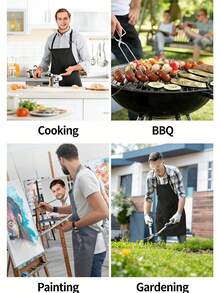 Personalized Apron, 1pc Customizable Name Artistic Paint Brushes & Palette Design Apron - Polyester, Embroidered Apron, Name Apron, Customized Name Apron, Personalized Apron, Chef Apron, Mom Apron, Baking Apron, Baking Gift, Chef Gift - Multicolor - View 6