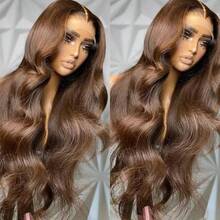 bling hair Perruque Cheveux Humains Body Wave Brun Chocolat 13x4 Lace Frontal 13x6 Lace Front Wig #4 Couleur Soyeux Ondulés Transparent Lace Pre-Plucked Natural Hairline Brazilian Virgin Hair Real Human Hair Wigs 180% Density Glueless Ready To Wear Breathable Cap Long Wavy Hair 18-30 Inch No Shedding Smooth Surface Hair Extension Perruque Femme Naturelle Invisible Lace Frontal Wigs Chocolate Brown Wavy Hair Wig 180% Density Thick Hair Ends Smooth Texture Easy To Install Deep Parting Space Remy Hair Collection Brown Wavy Wig Durable Silk Texture Full Volume Soft Touch Professional Hair Design Wavy Pattern Breathable Elastic Mesh High Quality Swiss Lace Frontal Brun Chocolat Wavy Style - S4 - 查看 3
