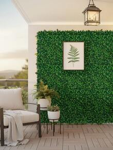 1pc Artificial Grass, Green Rose Leaf Shape, High Density, 25x25cm X 50x50cm, PE Material, Green Decorative, UV-Resistant Edging, Easy To Install, High Quality, Factory Customization. Ideal For Outdoor Garden Weddings, School Dormitory/Office Decor, Back-To-School Season Decor, Spring/Summer Decor, And Home Decor. - Green - View 8