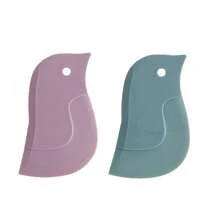 Scraper Oil Board, Penguin Soft Type Household Kitchen Oil Stain Scraper Baking Kitchen Small Tool - Grey - View 4