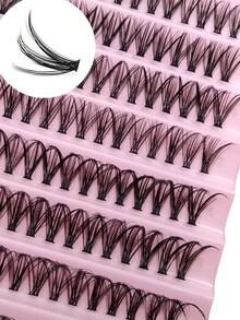 200 Pcs Cluster Individual Eyelashes 8mm-16mm D Curl 30D Natural Look Lashes Extension DIY Makeup Tool Natural & Dramatic Look Lash Clusters, Eyelash Clusters, Individual Eyelashes, Lashes, Fake Lashes - D - View 6