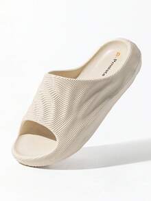 Women's Pixel Texture Sandals, Women's Platform Shower Slippers, Fashionable Household EVA - White - View 2