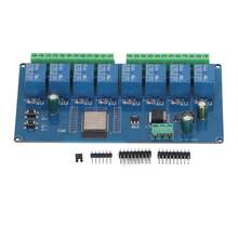 Módulo de relé de 8 canales ESP32, ESP32-WROOM-32E, placa de desarrollo de control inalámbrico WiFi BLE DC 5-30 V. - Neblina azul - Ver 1