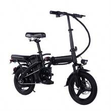 14-Inch Foldable Adult Electric Bicycle, 330 Lb Load Capacity, Maximum Speed 20 Mph, 48V Lithium Battery With Approximately 18-28 Miles Of Range, 14-Inch Tires, Portable Folding Design, Suitable For Outdoor Riding And Exercise, Urban Commuting, Removable Lithium Battery, Centrally Mounted Shock Absorber, Battery Level Display, Speed Switch, Adult Gift. - View 5