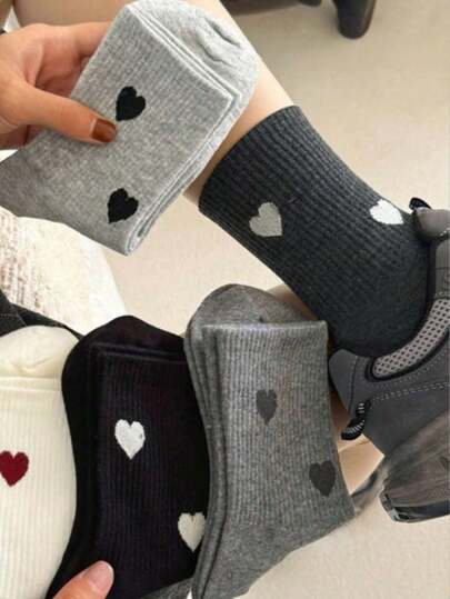 6 pares de calcetines por encima de la rodilla de estilo casual cómodos y transpirables de colores aleatorios para mujer, calcetines elegantes lavables a máquina