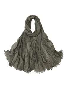 1pc Soft Textured Hijab Scarf With Natural Crinkle Effect, Breathable And Comfortable Muslim Headscarf - Multicolor - View 7