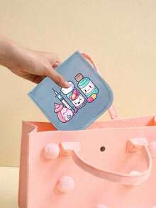 便携式药包，可爱卡通药丸和注射器图案收纳袋，小巧药盒兼急救包，便携式医疗包，适合日常/户外/旅行/宿舍使用，适合注重健康的人士随时随地使用，必备医疗配件，多功能布艺小药包，母亲节、教师节礼物，送给朋友的贴心小礼物，医院慈善活动礼品 - 彩色 - 查看 7