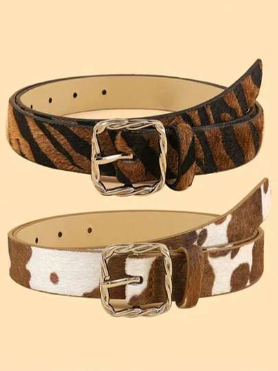 unicolor Casual de Piel de PU