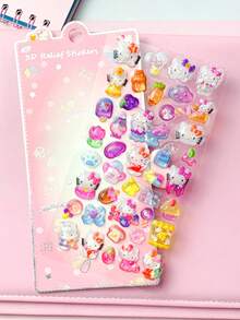 可爱卡通3D贴纸，水晶贴纸，玩具，防水，儿童奖励贴纸，礼物 - 彩色 - 查看 6