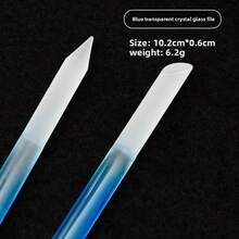 1pc Glass Nail Manicure Stick Cuticle Pusher Nail File Double Sided Crystal Glass Nail Manicure Tools For Women Men - Multicolor - View 6