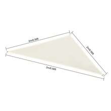 6.56ft Be Waterproof Equilateral Triangular Super Sun Shade Sail Off - White - View 2