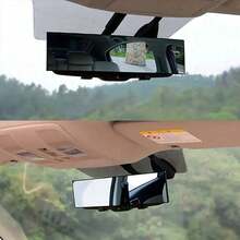 Automotive Wide-Angle Mirrors, Anti-Glare HD Field Of View Increase Your Driving Safety & Visibility - Universal Car Rearview Mirror Auxiliary Mirror With Glass & Wide-Angle View Clip-On Design,Easy To Install - Black - 查看 9