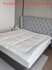 1pc Solid Color Brushed Cotton Futon Mattress Pad, Removable & Washable, Suitable For Spring/Autumn, Student Dorms, Elderly Homes, 3cm Fiber Filling, White - White - View 5