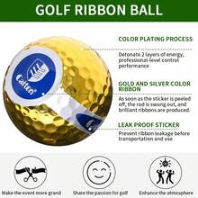 Caiton 12pcs Golf Explosion Balls | Unique Ribbon Explosion Effect, High-Quality Gold Design | Fun And Mischievous Prank Golf Balls, Perfect For Golf Opening Ceremonies And Parties | Creative Prank Gifts To Add Fun To Holiday Surprises And Become The Highlight Of Golf Parties. - Gold - View 4