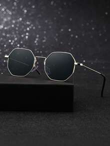 1 Cặp kính nam gọng kim loại hình học hiện đại tối giản, phù hợp cho sinh hoạt hàng ngày, chụp ảnh đường phố, kỳ nghỉ biển nhiệt đới, dã ngoại gia đình, lễ hội và các dịp khác, thanh lịch và phù hợp với mọi khuôn mặt. - 1 cái màu xám - Xem 8