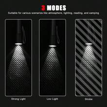 1PC Multifunction LED Flashlight, Long-Range Telescopic Zoom Flashlight, With USB Rechargeable Battery - Multicolor - View 4