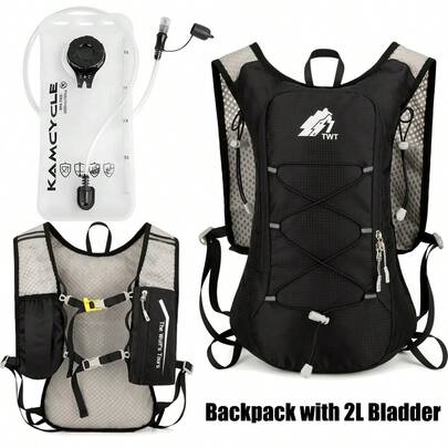 Hydration Backpack With 2L Hydration Bladder, Running Vest Backpack, Lightweight Insulated Hiking Backpack With Rain Cover For Men Women Water Backpack For Running Cycling Biking Climbing
