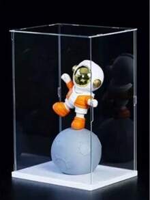 透明亚克力展示盒，收藏品展示柜，易于组装，防尘保护盒，适用于娃娃、玩具、模型车等，家居装饰收纳盒 - 彩色 - 查看 3