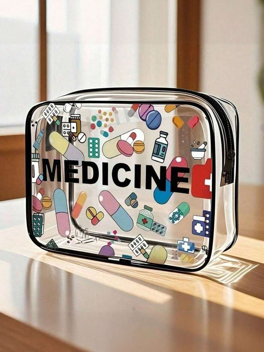 High-Quality PVC Zipper Cosmetic Bag, Suitable For Girls - Large Capacity, Lightweight Travel Organizer Pouch, Easy To Wipe Clean And Non-Fading, Suitable For Daily Use And Travel, Can Be Used As A Toiletry Bag, Travel Bag Or Baby Organizer - Multicolor - View 1