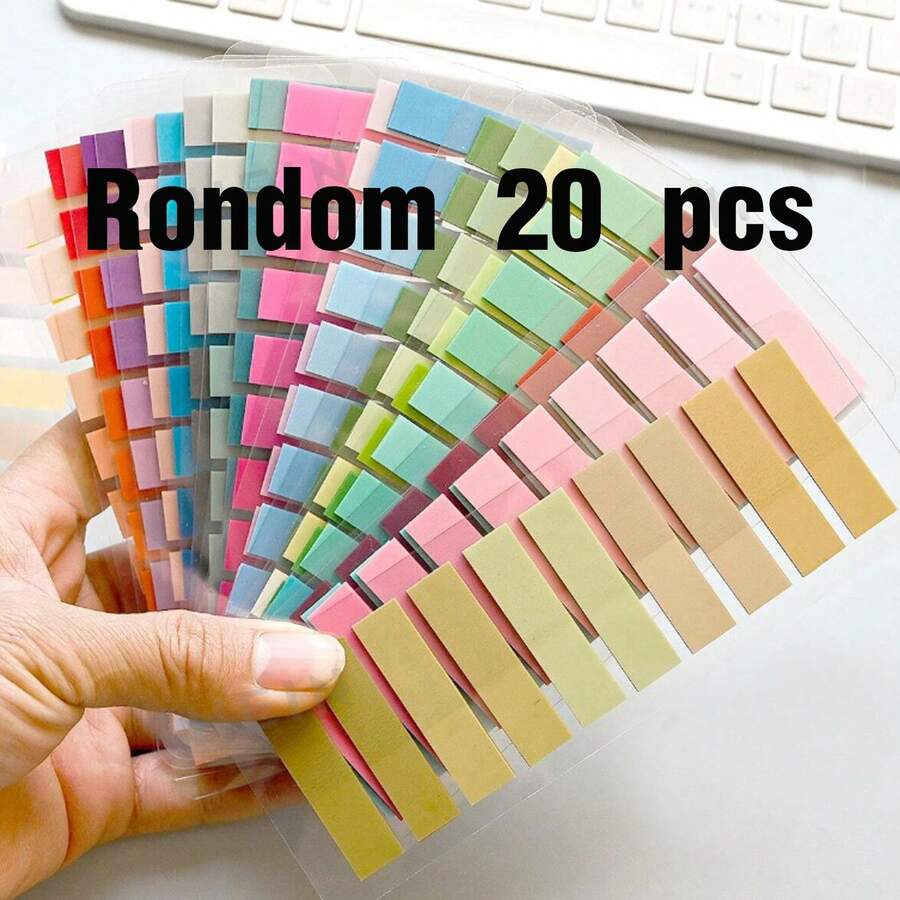 200pcs, 1 Style, 20 Styles, 1 Pack, Total 4000pcs Index Stickers, Memo Pads, Papers, Home Labels, Message Stickers, Office Supplies, Annotation Labels, Student Textbooks, Important Reminder Stickers - Multicolor - View 1
