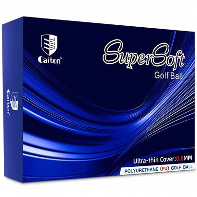  Caiton 12Pcs Championship-Grade PU Golf Balls – 3/4-Ply Design Available, Built For High-Speed Swings, Providing Exceptional Softness And Accuracy – Suitable For Golf Enthusiasts And Professionals Alike, Enhancing Course Performance – Made With High-Quality, Durable, And Efficient Materials, The Perfect Gift For Golfers To Boost Their Skills And Competition.