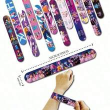 12pcs/Set KPOP Witch Cartoon Snap Bracelets, KPOP Party Supplies Anime Theme Party Favors, Wedding Birthday Party Gifts (Random Styles) - Multicolor - View 5