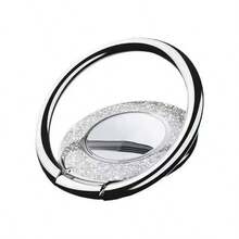 2个通用360°旋转指环手机支架，闪亮亮片款 - 黑色+金色 - 查看 8