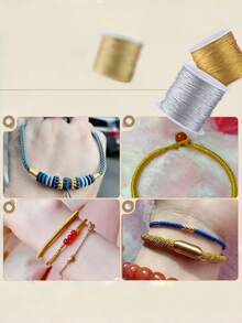 1卷/0.2/0.4/0.6/0.8毫米编织线 DIY编织手链、手链、珠宝配件、DIY珠宝制作编织绳 - 彩色 - 查看 5