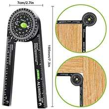 TLL  Miter Saw ProtractorAluminum Protractor Angle Finder With Level Gauge High Precision Laser Inside And Outside Miter Angle Finder For Angle Finder Carpenters Trim Work Plumbers And All Building TradesTLL2574 - View 5