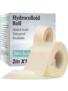 Hydrocolloid Roll - Cut-To-Size, Extra Large Hydrocolloid Patch Bandages With Self-Adhesive, Ultra Absorbent, Waterproof, Home Essential - 一件 - 查看 1