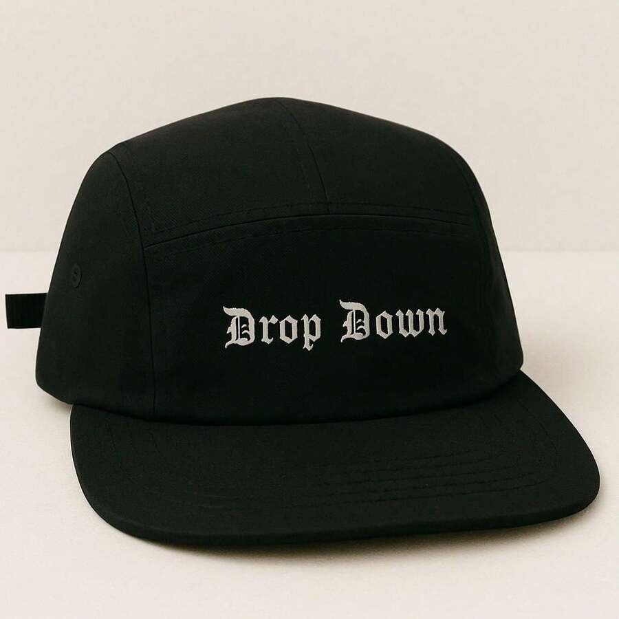 FIVE PANEL ALL BACK ORIGINAL CAP - giọt đen - Xem 1