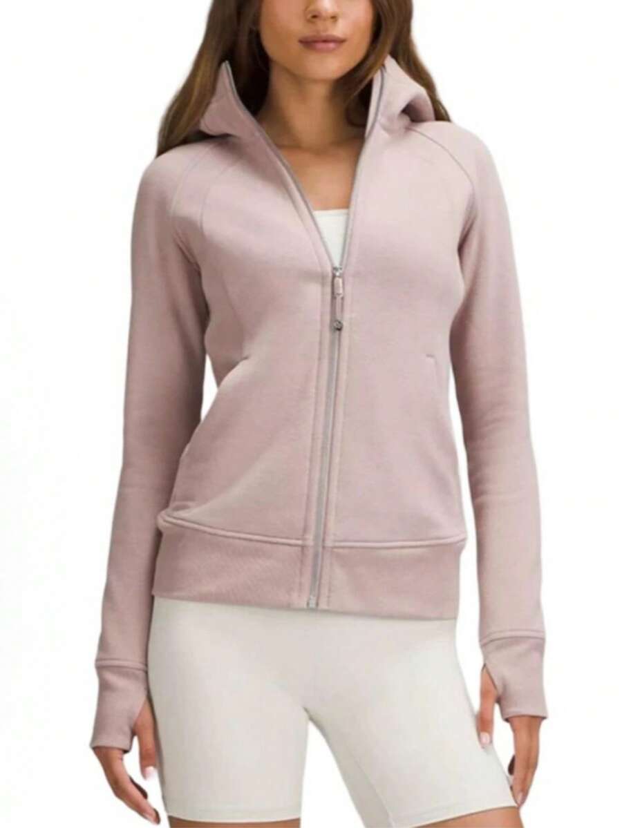 Lululemon Women's Scuba Full-Zip Hoodie | Classic Cotton-Blend Fleece Hooded Jacket | Luxury Soft Slim Fit Track Jacket | High-End Performance Full Zip Outerwear | Breathable Warm Athletic Sweatshirt With Thumbholes | Iconic Sculpting Sportswear Jumper - 查看 1