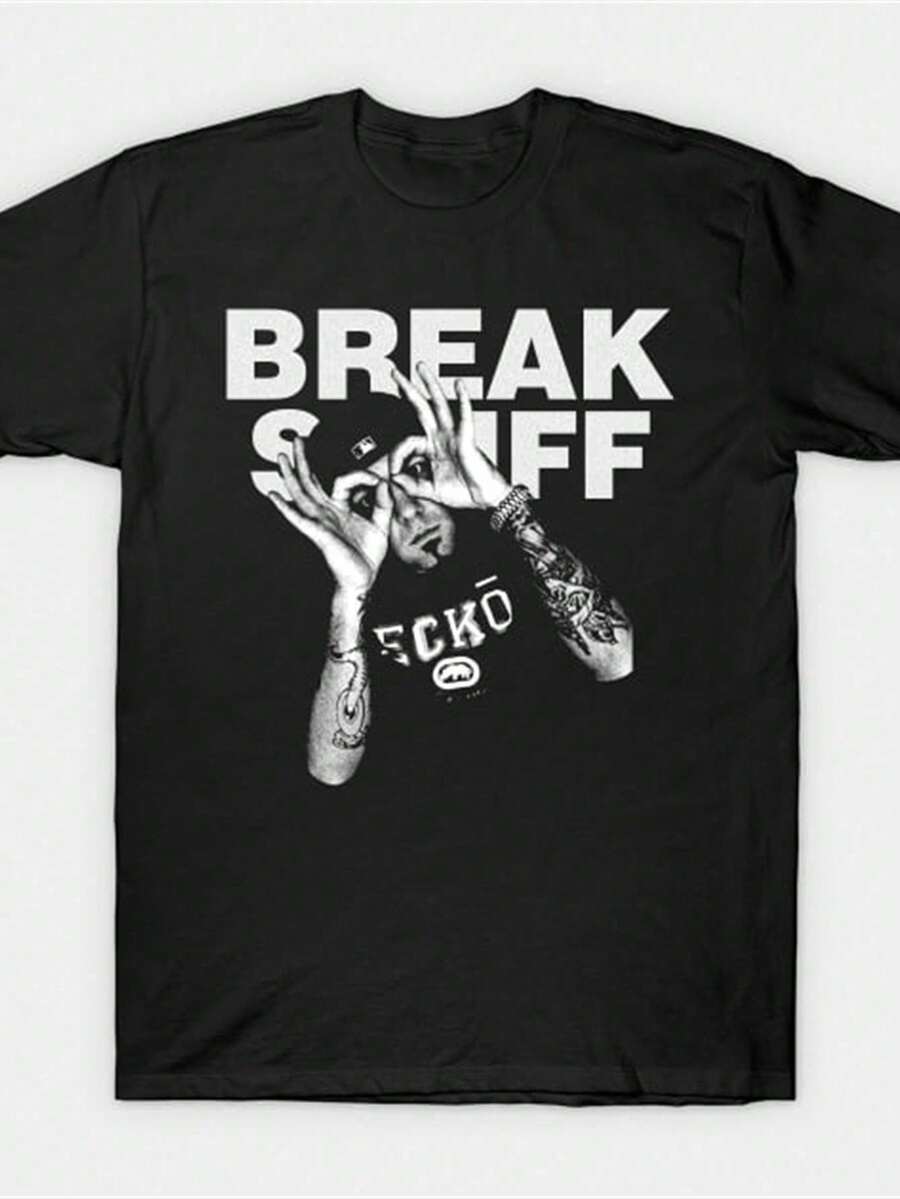 1 camiseta gráfica de la banda Limp Bizkit, vintage, hecha por fans, de algodón casual con ligera elasticidad, cuello redondo, estampada para todas las estaciones, para adultos. - Negro - Ver 1