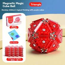 1 Bộ Đồ Chơi Xếp Hình Nam Châm 3D Kỳ Diệu, Khối Xây Dựng STEM, Đồ Chơi Xếp Hình Vui Nhí, Trò Chơi Sáng Tạo, Phát Triển Tư Duy Cấu Trúc, Kích Thích Sáng Tạo và Thúc Đẩy Phát Triển Trí Não, Phù Hợp Cho Trẻ Em Từ 3 Tuổi Trở Lên, Trò Chơi Giáo Dục, Đồ Chơi Xếp Hình Bỏ Túi Di Động, Quà Tặng Mùa Hè - Khối xây dựng nam châm nhiều màu sắc - Xem 22