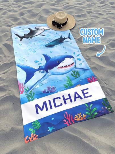 A Personalized Children's Beach Towel, A Perfect Summer Birthday Gift, Suitable For All Kinds Of Summer Occasions. Customize Beach Towels And Accessories For The Beach, Pool, Travel, Camping, Yoga, And More.