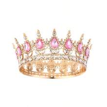 2pcs/Set Baroque Style Bridal Crystal Crown + Shoulder Strap "Birthday Queen" Set, Suitable For Wedding, Birthday Party, Christmas Party, Masquerade Ball, Women Headpiece Crown - Multicolor - View 12